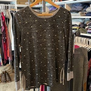 Le Lis Carnival Mixed Print Knit Top